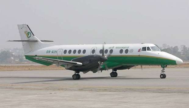 A Jetstream 41 of Yeti Airlines on the runway at Kathmandu airport. File picture