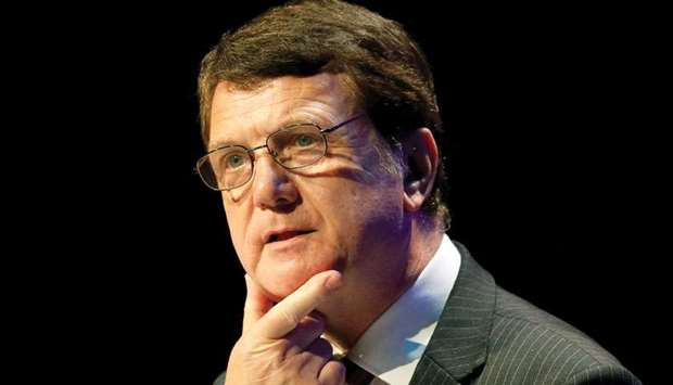 Ukip leader Gerard Batten speaks during the party conference in Birmingham yesterday.