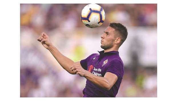 Fiorentinau2019s Marko Pjaca in action during the Serie A match against SPAL in Florence, Italy, yesterday. (Reuters)