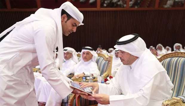 HE the Prime Minister and Interior Minister Sheikh Abdullah bin Nasser bin Khalifa al-Thani launching a Sustainable Strategic Plan for the Ministry of Municipality and Environment (2018-2022).