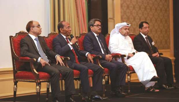 Al-Jaida, along with other dignitaries, at the Bangladesh forum.