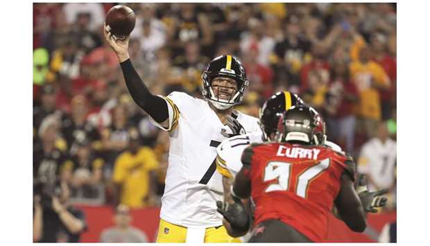 Pittsburgh Steelers quarterback Ben Roethlisberger throws the ball against the Tampa Bay Buccaneers during the first quarter of their NFL game at Raymond James Stadium. PICTURE: USA TODAY Sports