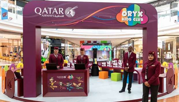 Qatar Airways' digital drawing booth at the Mall of Qatar welcomes young travellers.