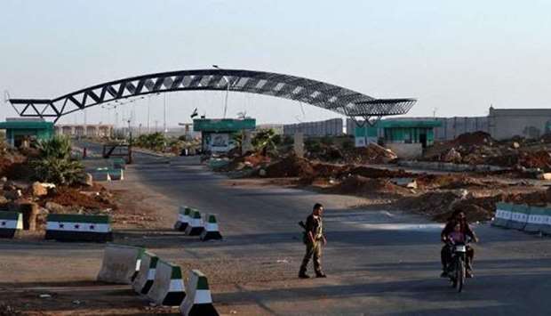 The Syrian-Jordanian border at the Nasib crossing in Deraa province