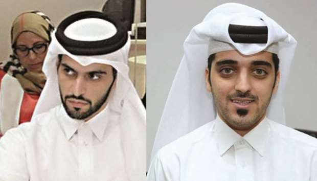 Mohamed Abdullah al-Meer, Vice Chairman, Financial Affairs Committee for Gymnastics World Championship. (RIGHT) Rashid Odeiba, Deputy Director for Marketing and Communication.