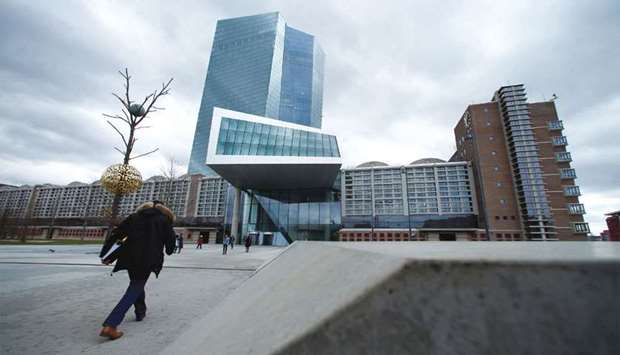 European Central Bank headquarters building in Frankfurt. The asset-purchase programme will be capped at the end of December, and ECB officials have signalled their comfort with market expectations for an interest-rate increase around the final quarter of 2019.