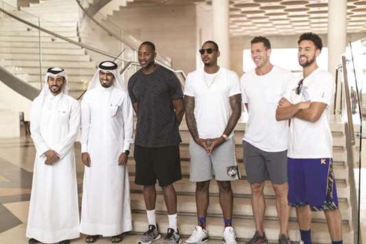 The NBA stars at the Museum of Islamic Art.