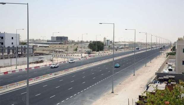 A view of the last phase of West Industrial Street that has been opened to traffic.