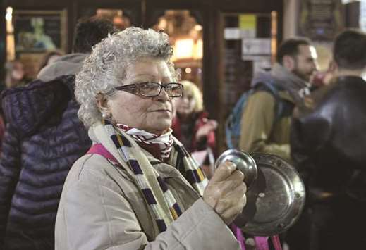 People bang pans during a protest in Boedo, Buenos Aires against President Mauricio Macriu2019s policies.