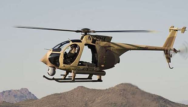 A Boeing AH-6i light helicopter gunship