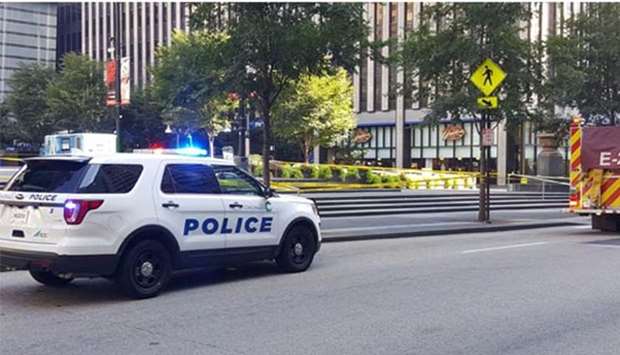 Police respond to shooting inside a bank in downtown Cincinnati.