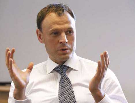 Russian Deputy Finance Minister Vladimir Kolychev speaks during an interview at the Reuters Russia Investment Summit in Moscow. u201cIn a very stressful scenario when we see the conditions of a market failureu201d both u201cthe central bank and the government have the tools to intervene on the open market to cushion the adjustment period,u201d Kolychev said.