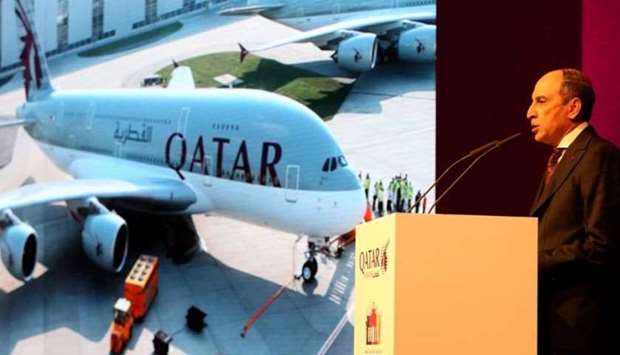Qatar Airways Group Chief Executive Akbar al-Baker speaks