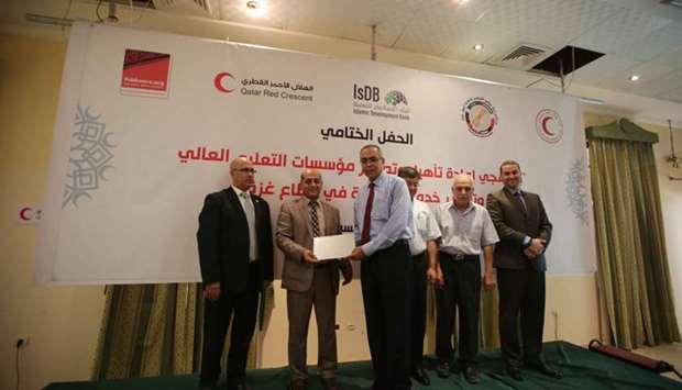 Moments from the ceremony celebrating the conclusion of two major programmes in the Gaza Strip.