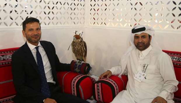 Katara general manager Dr Khalid bin Ibrahim al-Sulaiti with Italian ambassador Pasquale Salzano at S'hail 2018.
