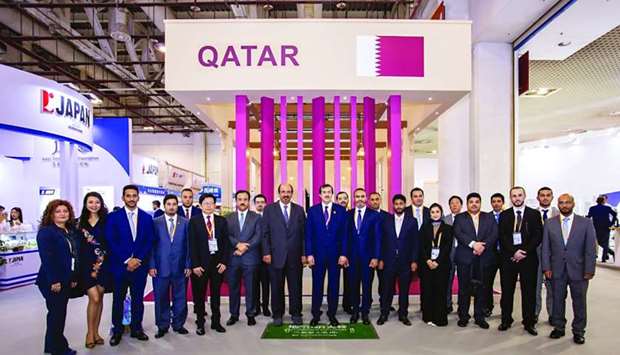 HE al-Sayed, al-Kuwari among other dignitaries at the Qatar stall at the China International Fair for Investment and Trade (CIFIT) fair in Xiamen