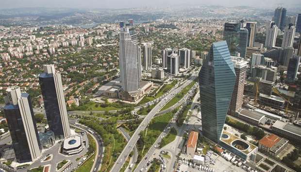The business and financial district of Levent, which comprises leading Turkish companiesu2019 headquarters and popular shopping malls, is seen from the Sapphire Tower in Istanbul (file). A group comprising Turkish banks, the nationu2019s stock exchange and financial industry associations will jointly establish a rating firm by acquiring a majority stake in the local unit of Japan Credit Rating Agency, according to two people with knowledge of the matter.