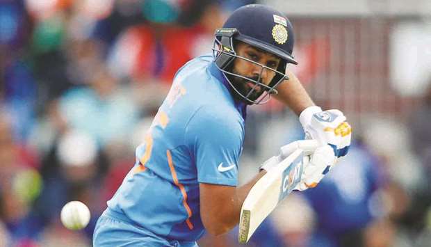 The file photo of Indiau2019s Rohit Sharma in action