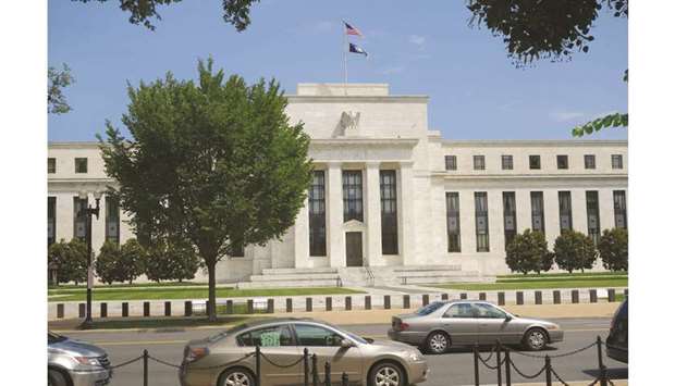 The US Federal Reserve building in Washington, DC (file). Fed chair Jerome Powell said last week he was not forecasting or expecting a recession, but reiterated the US central bank would continue to act u201cas appropriateu201d to keep the expansion now in its 11th year on track.