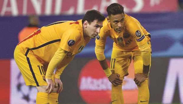 Lionel Messi and Neymar (right)