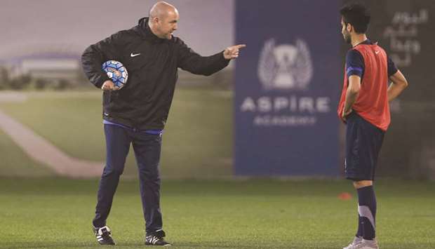 Qatar coach Felix Sanchez.