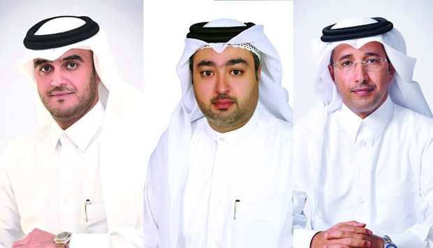 Omar al-Emadi, Hassan al-Jaidah and Al Khaliji Group CEO Fahad al-Khalifarnrnrnrnrnrn