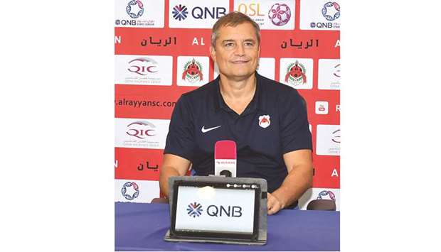 Al Rayyan coach Diego Aguirre speak to the media ahead of the QNB Stars League match between their teams.