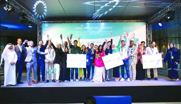 The winning participants during one of the previous instalments of the Arab Innovation Academy programme.
