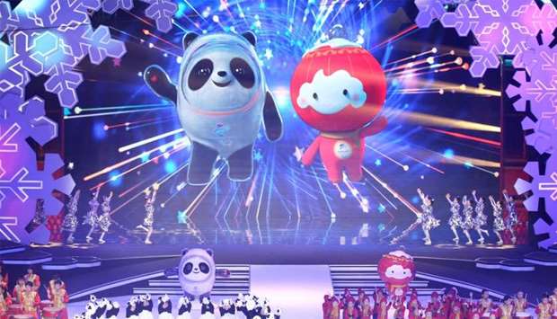 Mascots for the 2022 Olympic and Paralympic Winter Games are unveiled during a launch ceremony in Beijing