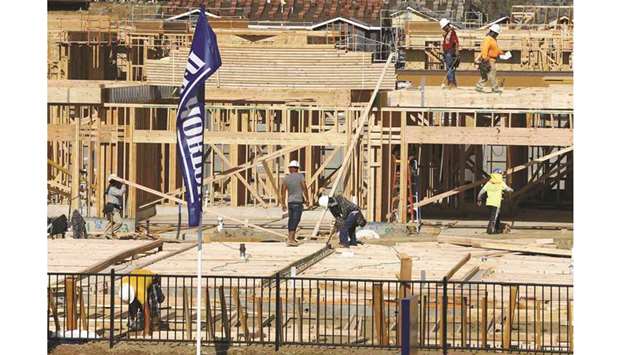 A home-building project in San Marcos, California (file). US home-building surged to more than a 12-year high in August as both single and multi-family housing construction accelerated, suggesting that lower mortgage rates were finally providing a boost to the struggling housing market.