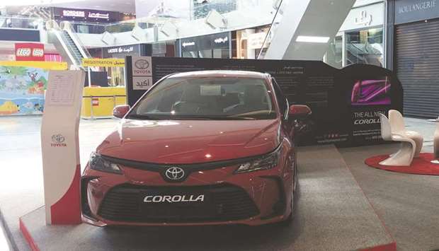 The Toyota Corolla 2020 showcased at Doha Festival City.