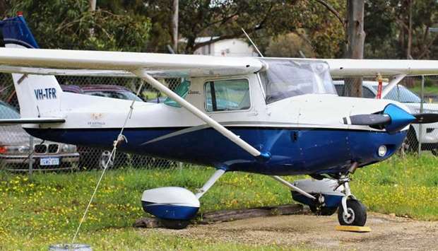 The Cessna aircraft landed safely at Jandakot Airport. Photo courtesy: Briana Shepherd/ABC News