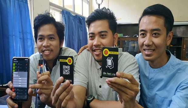 The three students from Brawijaya University have received a patent for Deoterions, which costs $7