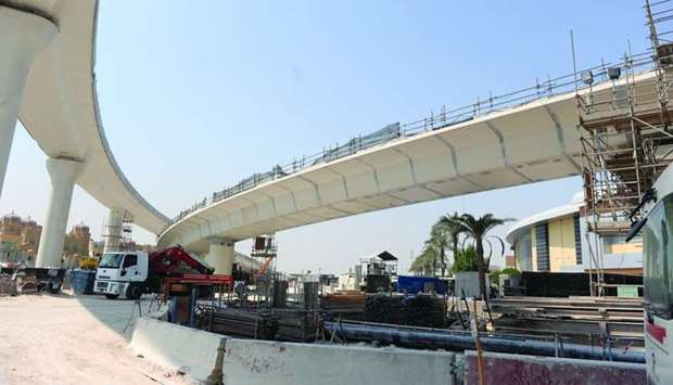 Work underway at Umm Lekhba Interchange. PICTURES: Shemeer Rasheed