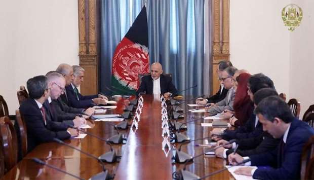 Afghan President Ashraf Ghani met US special envoy Zalmay Khalilzad in Kabul
