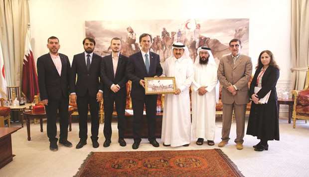 QRCS officials with the Turkish delegation.