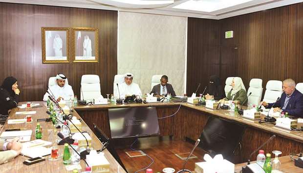 Qatar Chamber committee chairman Mohamed bin Ahmed al-Obaidli presiding over the meeting.