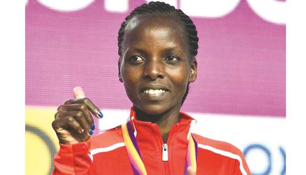 Rose Chelimo of Bahrain.