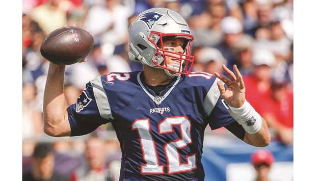 New England Patriots quarterback Tom Brady throws the ball during the first-half against the New York Jets at Gillette Stadium. PICTURE: USA TODAY Sports