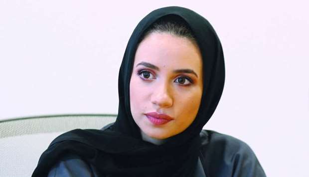 Dina al-Hajjar is responding to questions during an interview with Gulf Times at the QSTP premises. PICTURE: Ram Chand