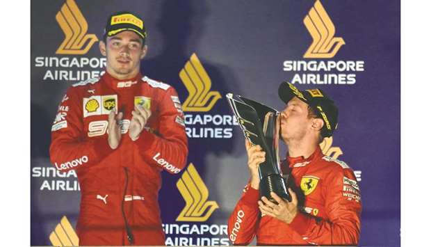 Ferrari are on a roll at present with Charles Leclerc and Sebastian Vettel racking up three wins in a row between them and a fourth will really have the alarm bells ringing at Mercedes. (AFP))