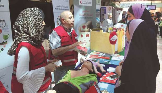 QRCS trains visitors on first-aid procedures.