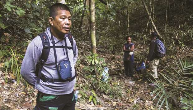Ruben Arzaga (left), who was shot dead by illegal loggers in September 2017.