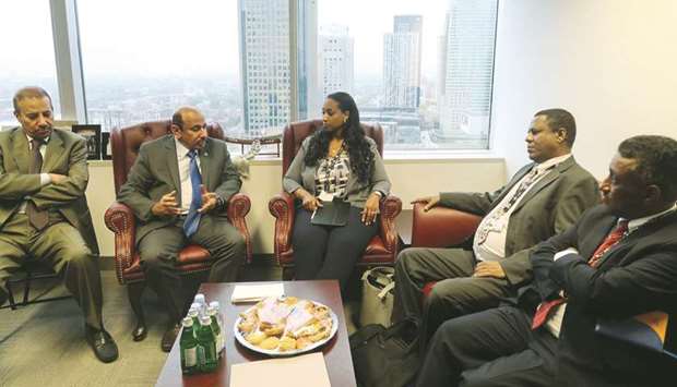 HE Jassim Seif Ahmed al-Sulaiti holds talks with his Ethiopian counterpart.