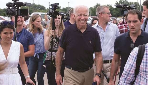 Biden: stands to suffer as voters begin to focus on other candidates