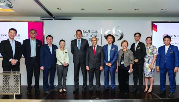 Abraham, Sohan among others during Singapore Business Council Qatar's third networking session in Doha.