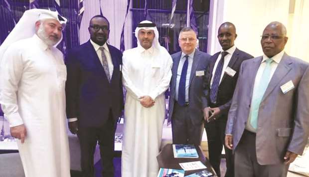 Qicca board member Sheikh Thani bin Ali bin Saud al-Thani and other members of the Qatari delegation join dignitaries from Kenya.