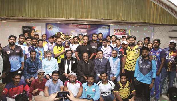 GROUP: Captains of the participating teams with organisers and guests.