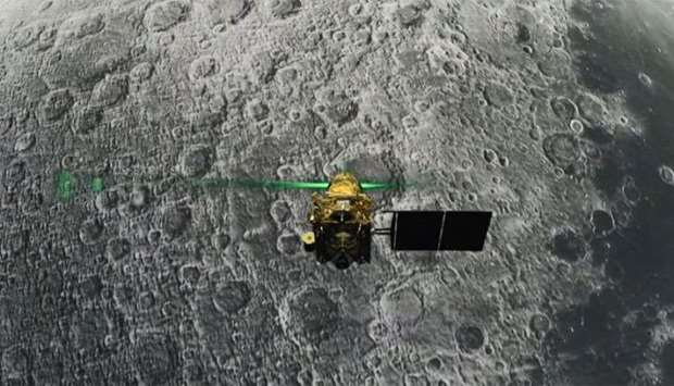 Vikram Lander before it is supposed to land on the Moon