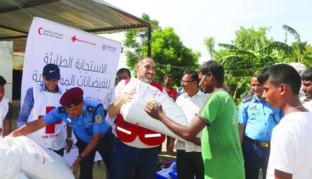 QFFD-funded emergency shelter solutions and hygiene kits were distributed by QRCS and NRCS to 2,000 affected families